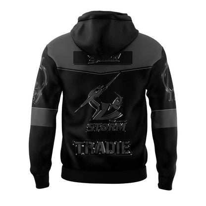 Limited Edition Melbourne Storm Back In Black Hoodie