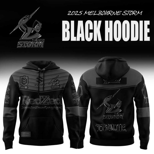 Limited Edition Melbourne Storm Back In Black Hoodie