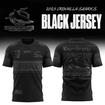 Limited Edition Cronulla Sharks Back In Black Uniform T-Shirt