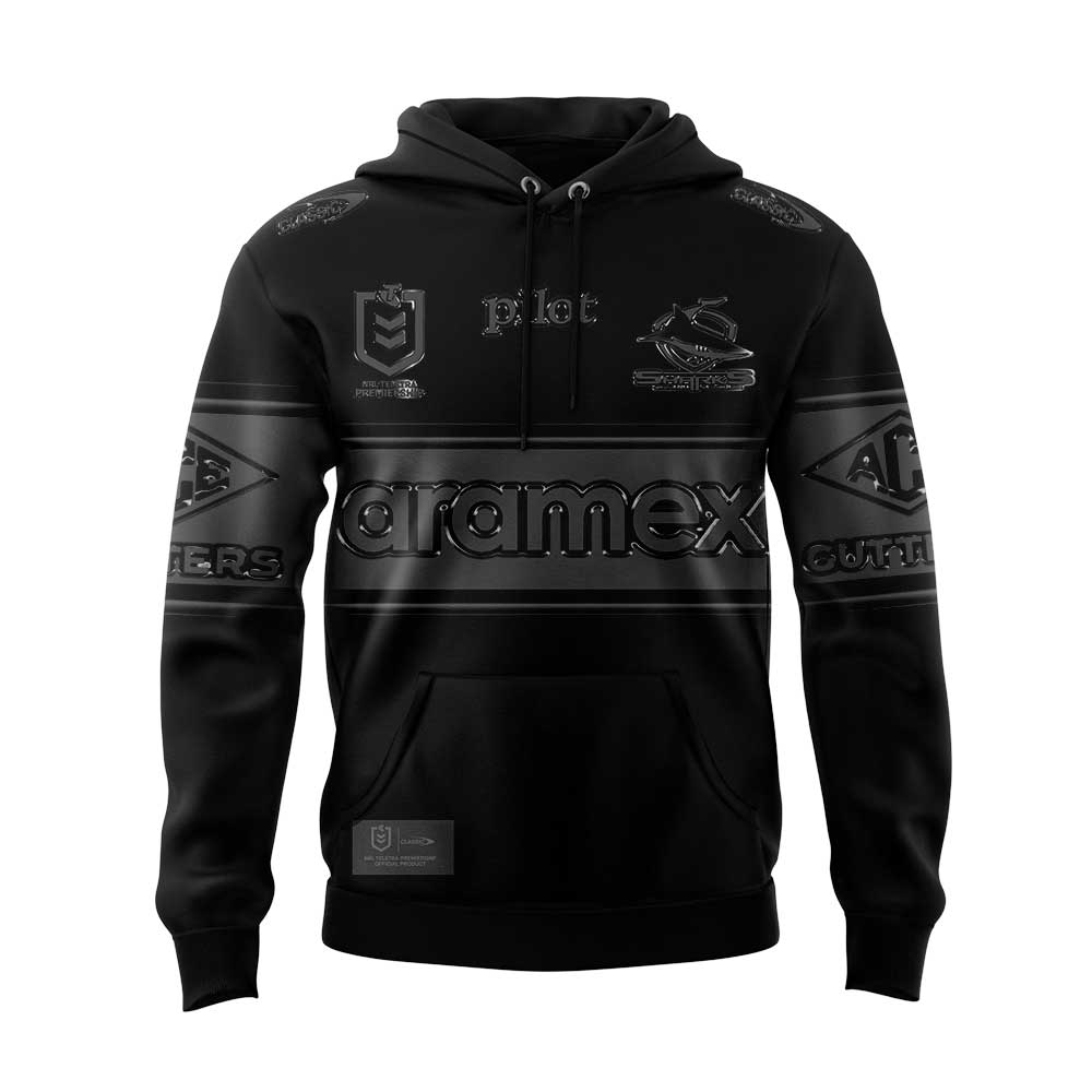 Limited Edition Cronulla Sharks Back In Black Hoodie