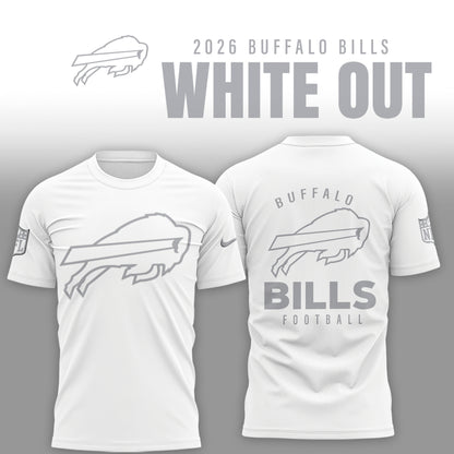 Buffalo Bills 2025 Winter White Out Combo TShirt