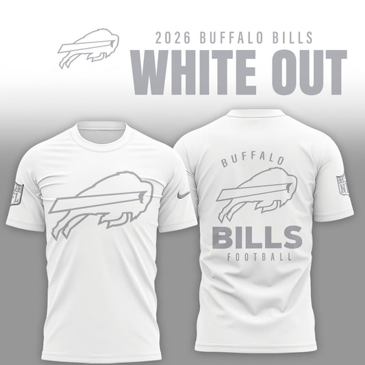 Buffalo Bills 2025 Winter White Out Combo TShirt