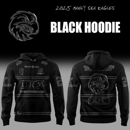 Limited Edition Manly Sea Eagles Back In Black Hoodie