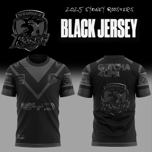 Limited Edition Sydney Roosters Back In Black Uniform Shirt