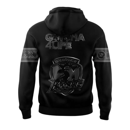 Limited Edition Sydney Roosters Back In Black Hoodie