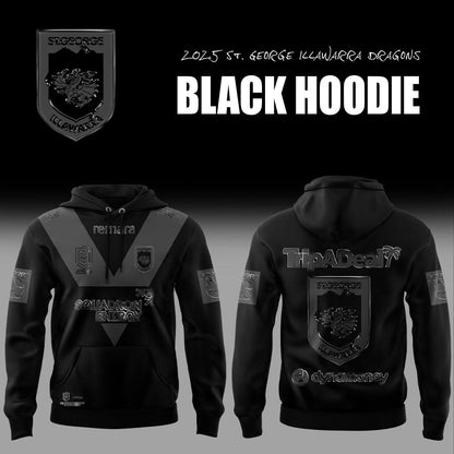 Limited Edition St. George Illawarra Dragons Back In Black Hoodie