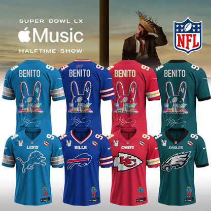 NFL x Bad Bunny 2026 Super Bowl LX Halftime Show Custom Name And Number Jersey