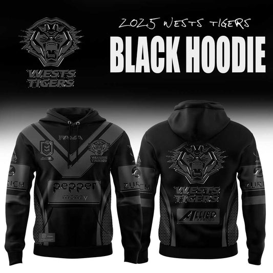Limited Edition Wests Tigers Back In Black Hoodie