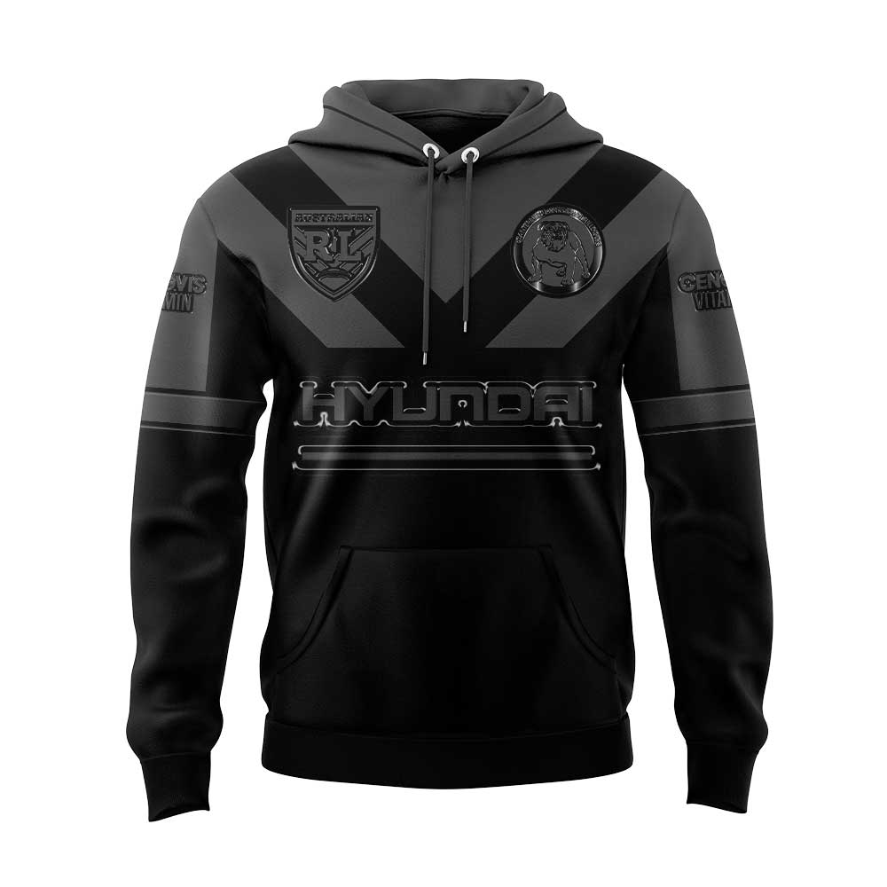 Limited Edition Canterbury Bulldogs Back In Black Mascot Hoodie