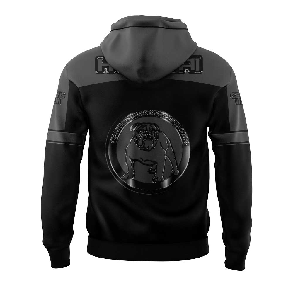 Limited Edition Canterbury Bulldogs Back In Black Mascot Hoodie