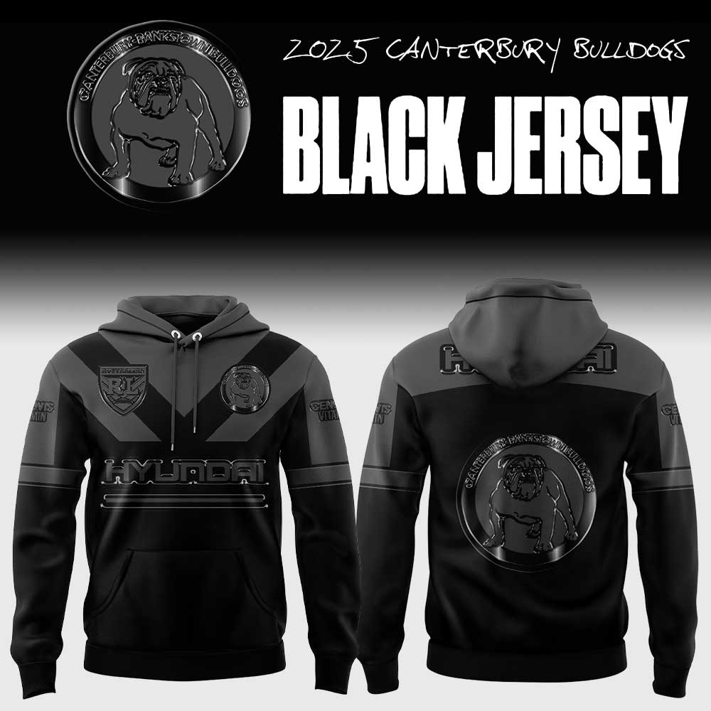 Limited Edition Canterbury Bulldogs Back In Black 1995 Hoodie