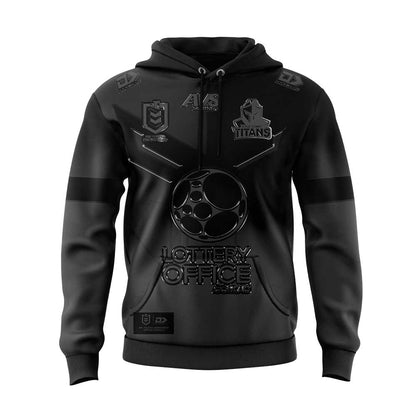 Limited Edition Gold Coast Titans Back In Black Hoodie