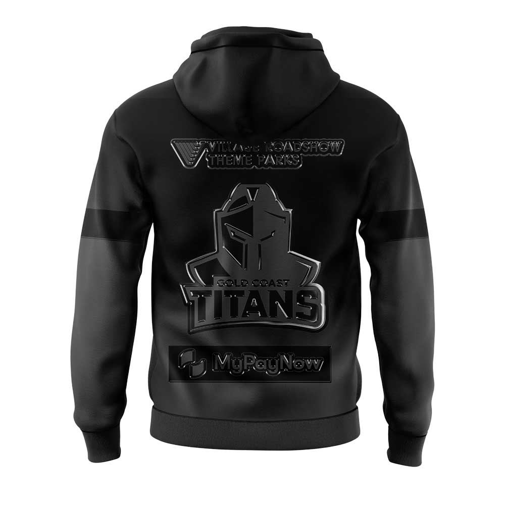 Limited Edition Gold Coast Titans Back In Black Hoodie