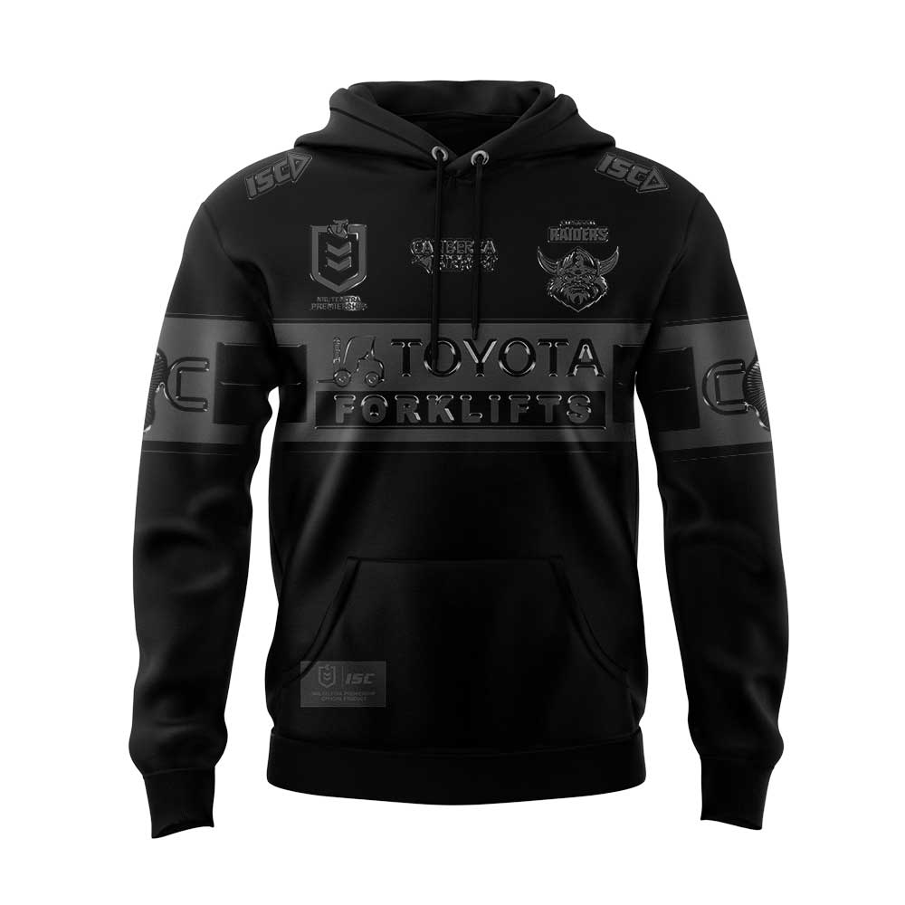 Limited Edition Canberra Raiders Back In Black Hoodie