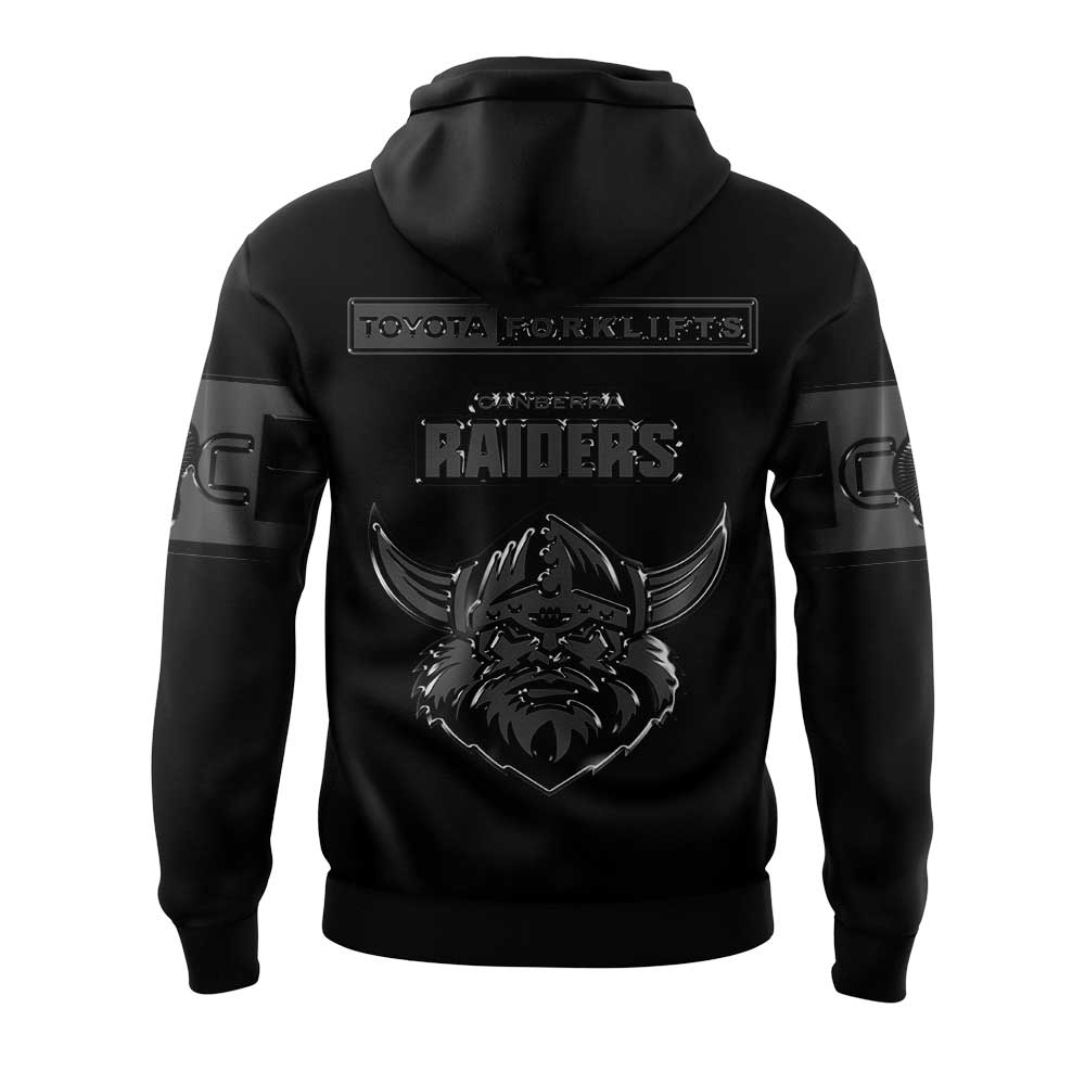 Limited Edition Canberra Raiders Back In Black Hoodie