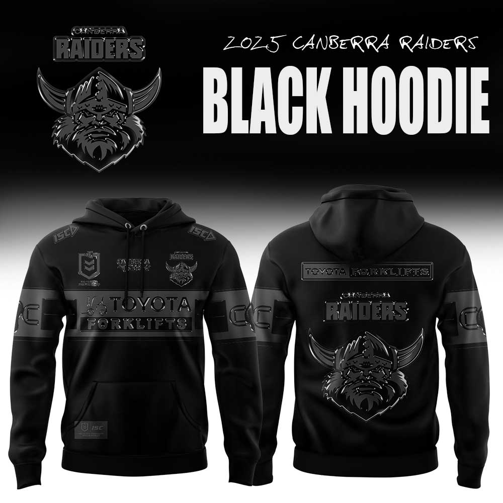 Limited Edition Canberra Raiders Back In Black Hoodie