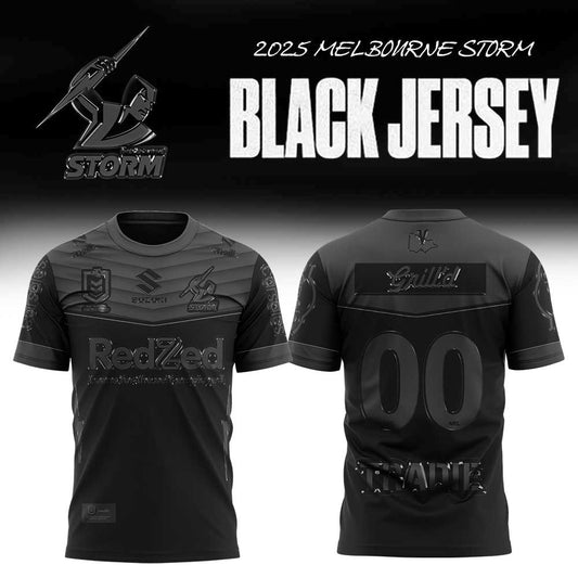 Limited Edition Melbourne Storm Back In Black Uniform Shirt