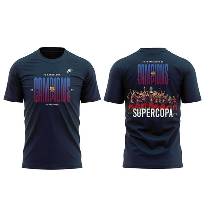 FC Barcelona Campeones La Liga 25/26 3D Apparel T-Shirt