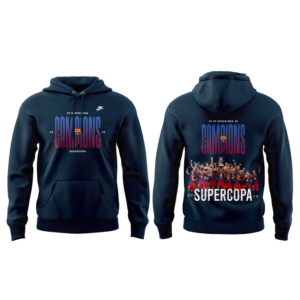 FC Barcelona Campeones La Liga 25/26 3D Apparel Hoodie