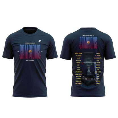 FC Barcelona Campeones La Liga 25/26 3D Apparel T-Shirt