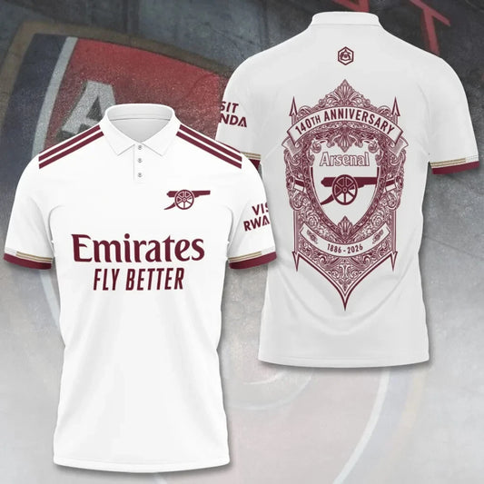 Arsenal FC 140th Anniversary 3D Apparel Polo