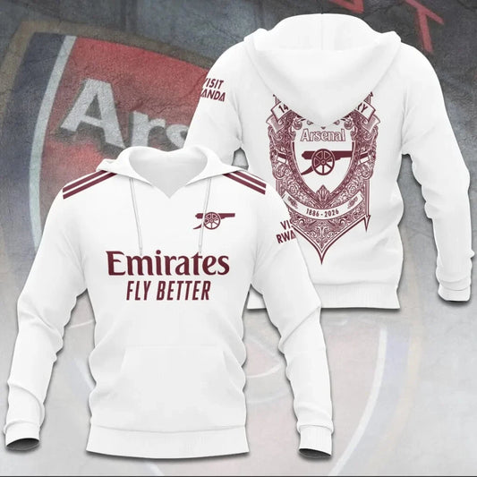 Arsenal FC 140th Anniversary 3D Apparel Hoodie