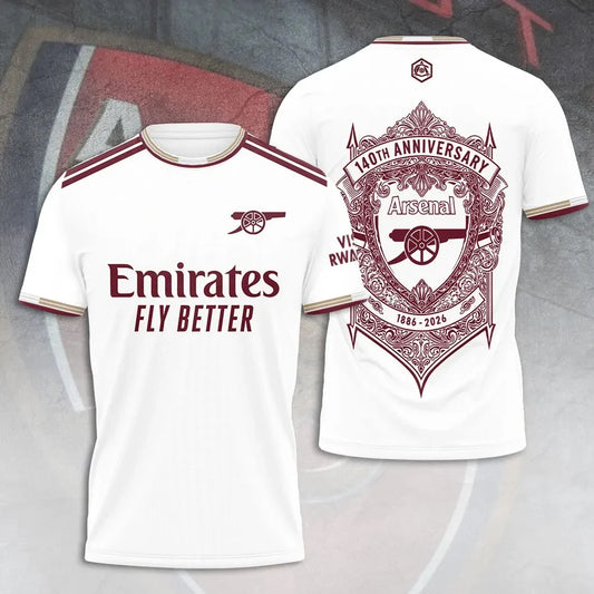 Arsenal FC 140th Anniversary 3D Apparel T-Shirt