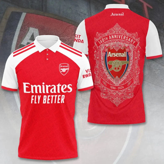 Arsenal FC 140th Anniversary 3D Apparel Polo