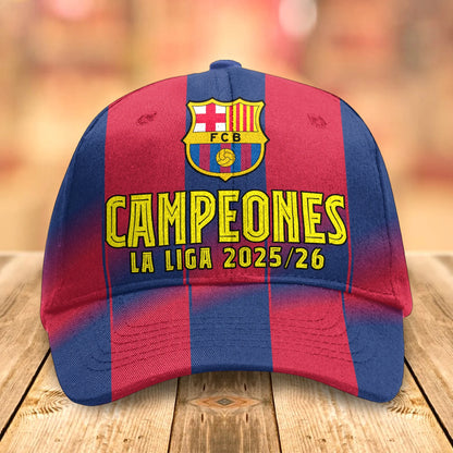 FC Barcelona Campeones La Liga 25/26 3D Apparel T-Shirt