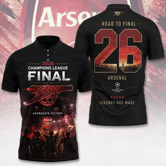 Arsenal F.C Champions League Final 2026 3D Apparel Polo