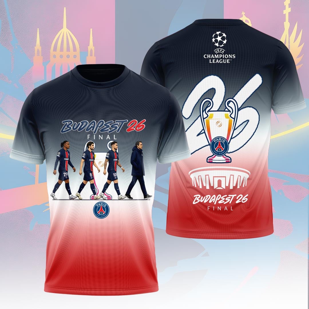 Paris Saint-Germain F.C Champions League Final 2026 3D Apparel T-Shirt