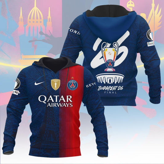 Paris Saint-Germain F.C Champions League Final 2026 3D Apparel Hoodie