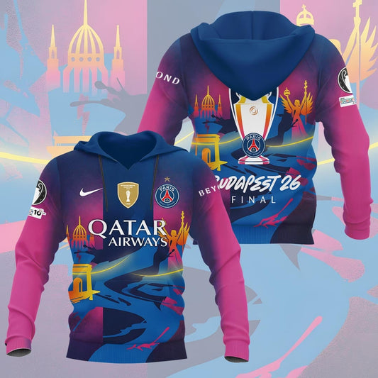Paris Saint-Germain F.C Champions League Final 2026 3D Apparel Hoodie