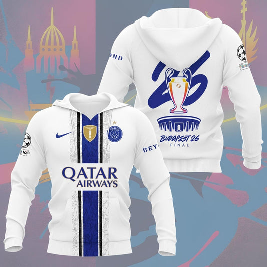Paris Saint-Germain F.C Champions League Final 2026 3D Apparel Hoodie