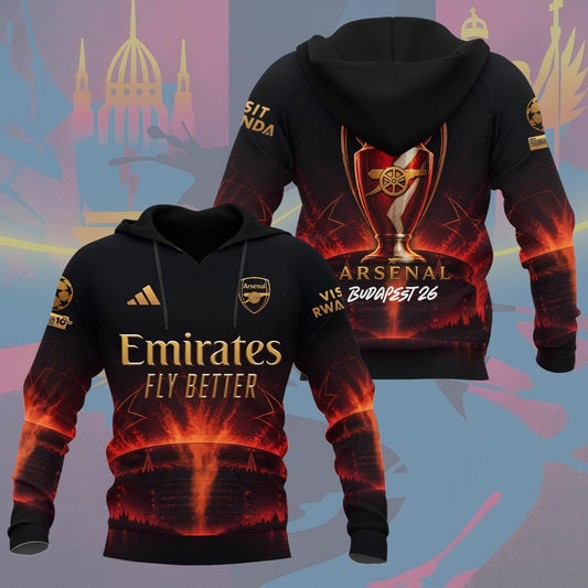Arsenal F.C Champions League Final 2026 3D Apparel Hoodie