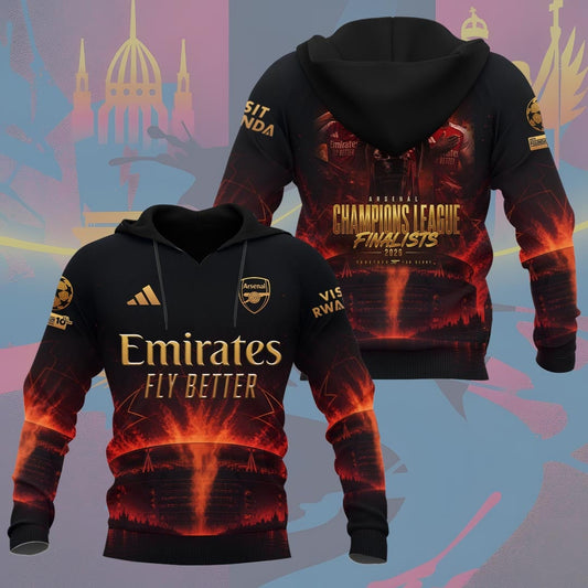 Arsenal F.C Champions League Final 2026 3D Apparel Hoodie