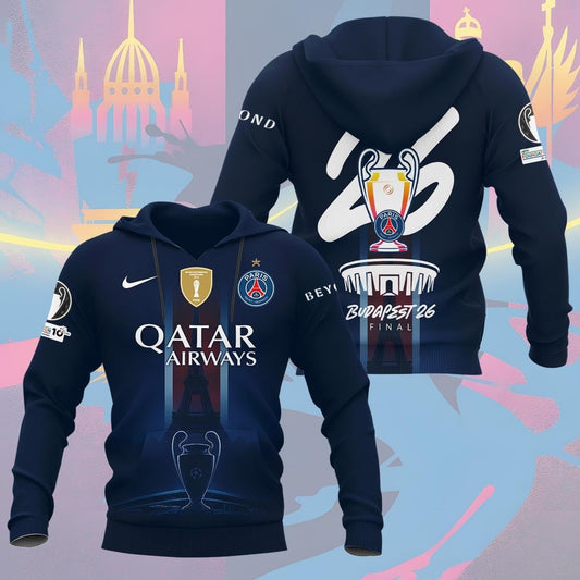Paris Saint-Germain F.C Champions League Final 2026 3D Apparel Hoodie