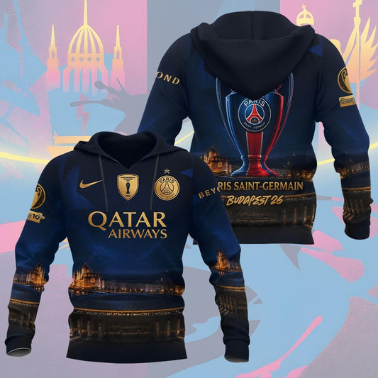 Paris Saint-Germain F.C Champions League Final 2026 3D Apparel Hoodie