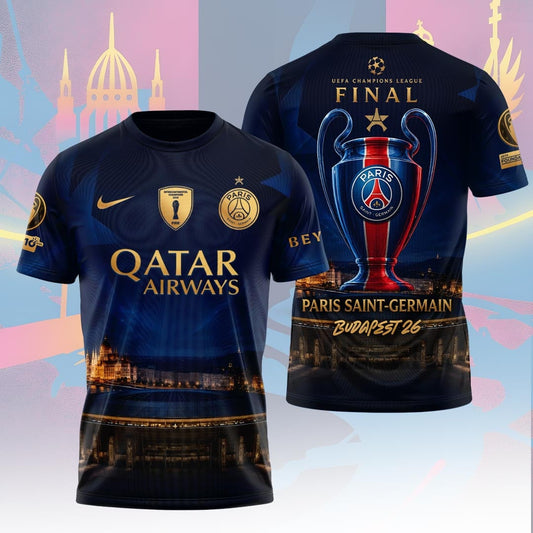 Paris Saint-Germain F.C Champions League Final 2026 3D Apparel T-Shirt