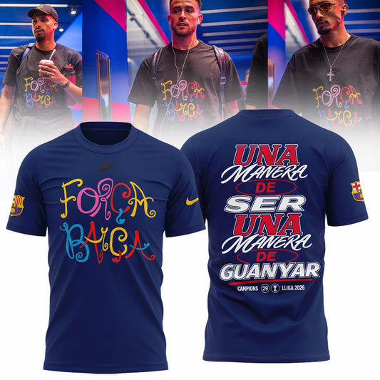 FC Barcelona Campeones La Liga 25/26 3D Apparel T-Shirt