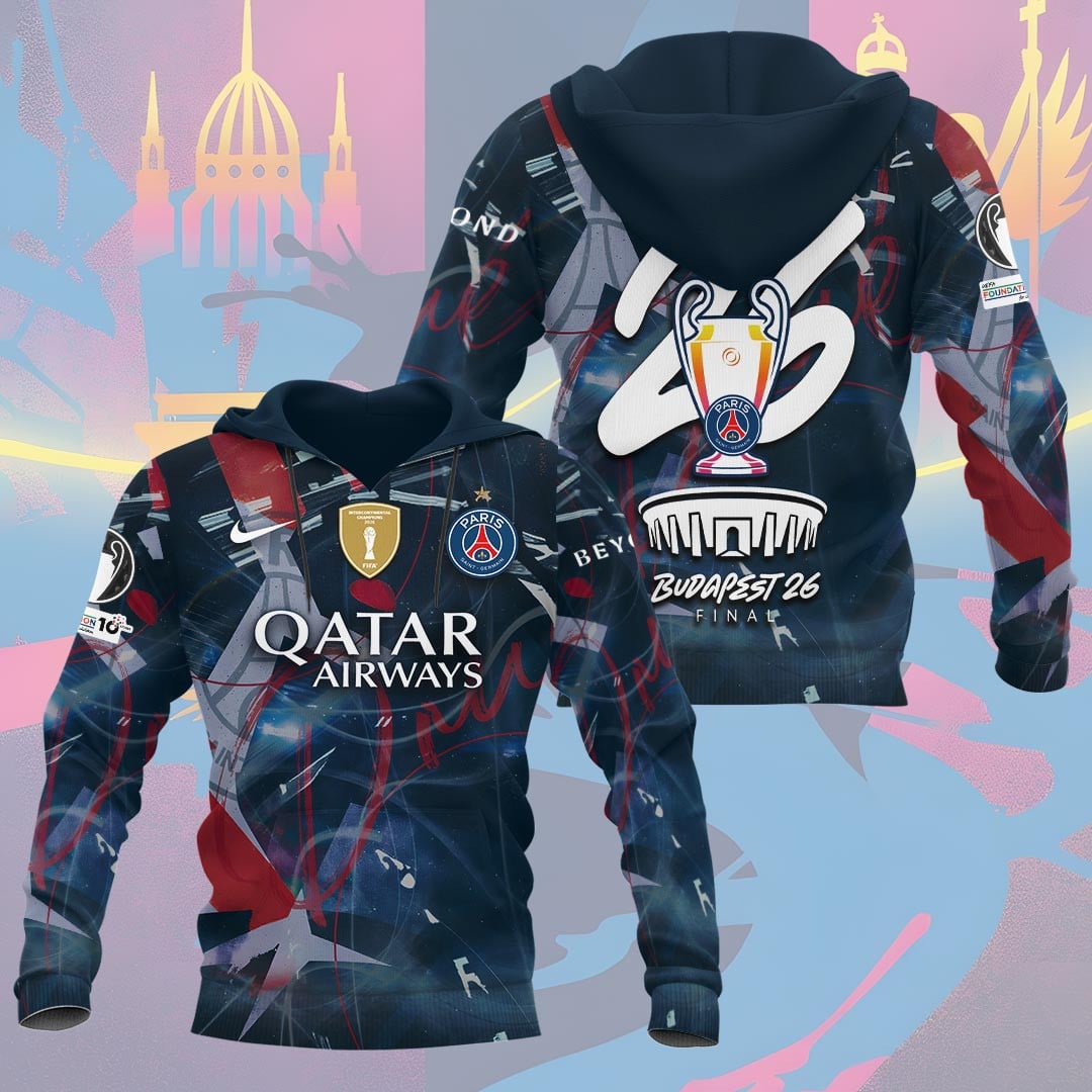 Paris Saint-Germain F.C Champions League Final 2026 3D Apparel Hoodie