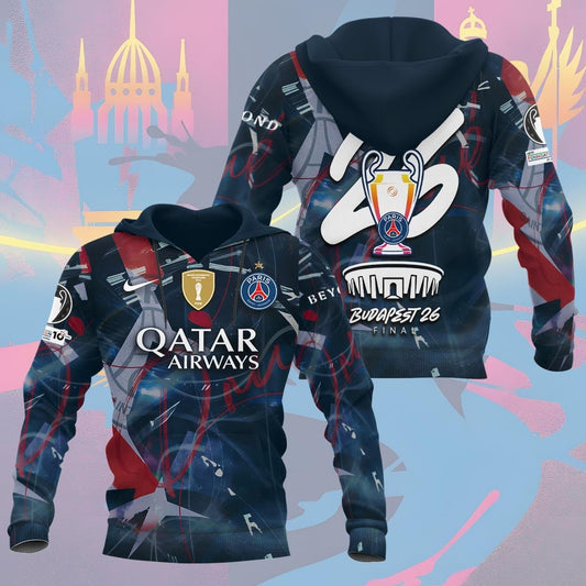 Paris Saint-Germain F.C Champions League Final 2026 3D Apparel Hoodie