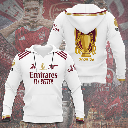 Arsenal F.C Premier League Final 2026 3D Apparel Hoodie