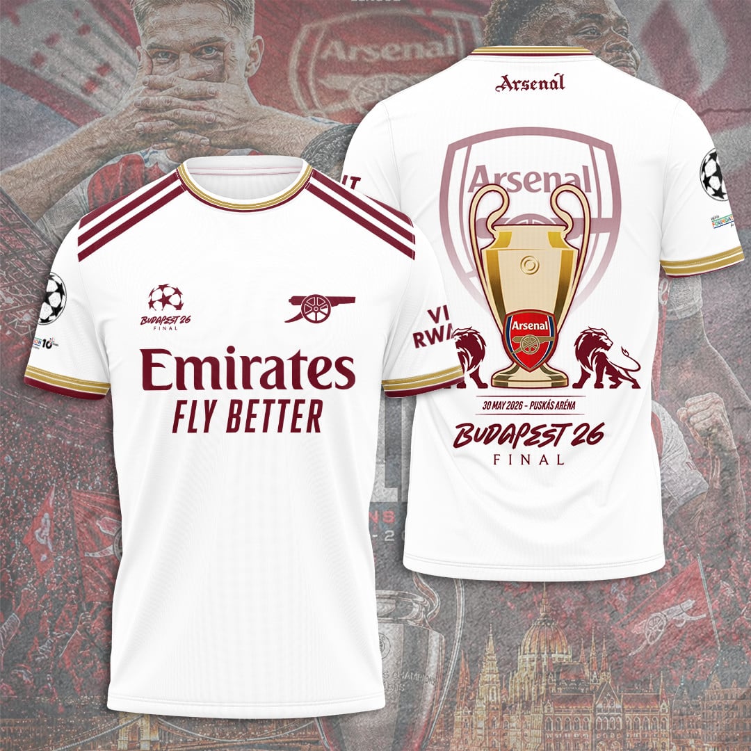 Arsenal F.C Champions League Final 2026 3D Apparel T-Shirt