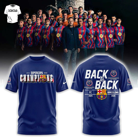 FC Barcelona Campeones La Liga 25/26 3D Apparel T-Shirt