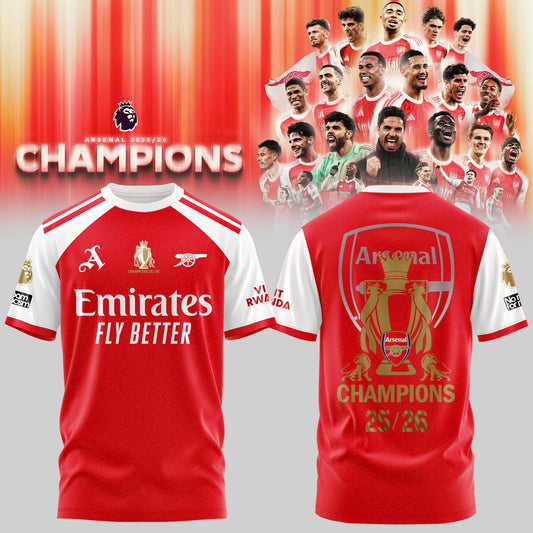 Arsenal F.C Premier League champions 25/26 T-SHIRT