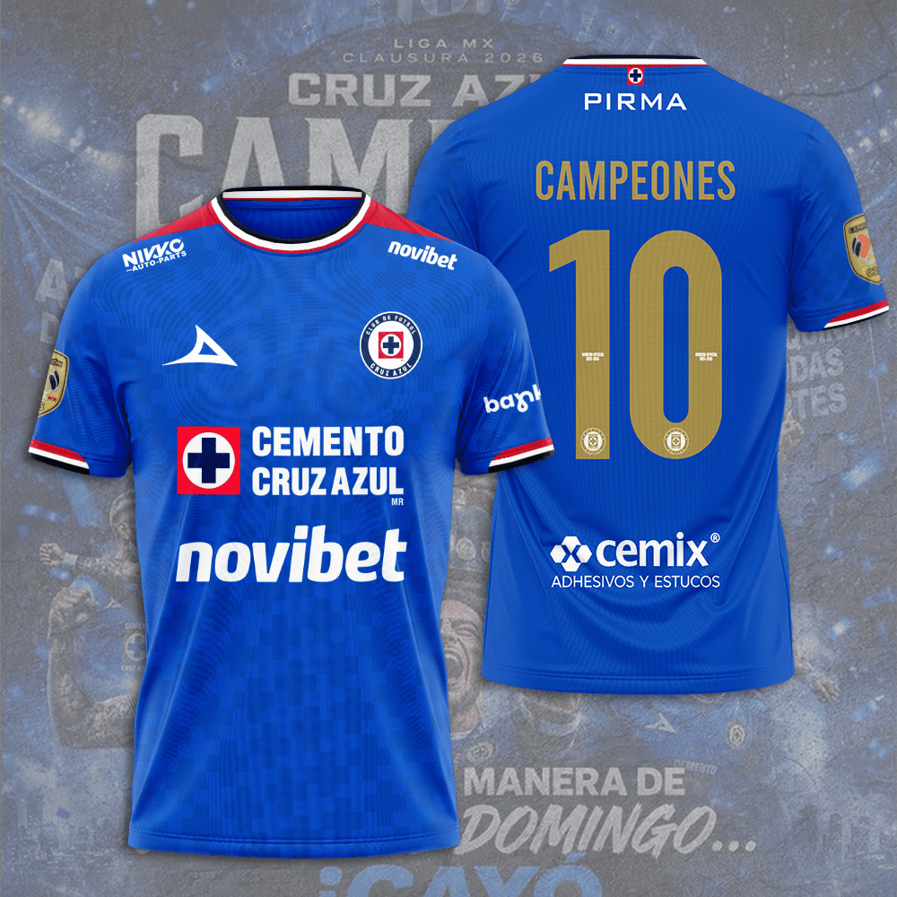 Cruz Azul Campeón del Clausura 2026 3D Apparel T-Shirt