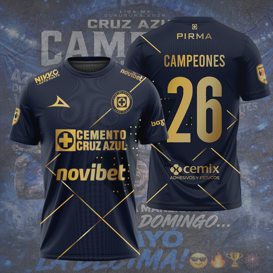 Cruz Azul Campeón del Clausura 2026 3D Apparel T-Shirt