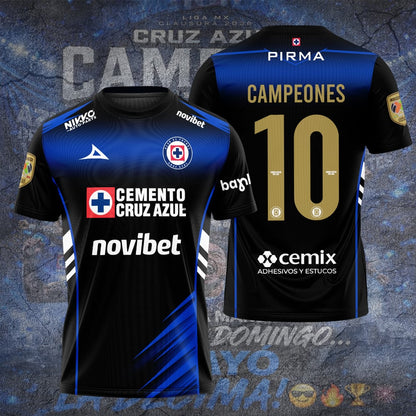 Cruz Azul Campeón del Clausura 2026 3D Apparel T-Shirt