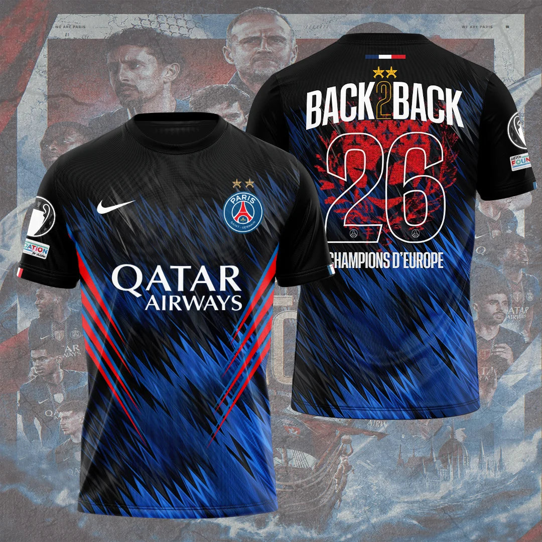 Paris Saint-Germain F.C Special UEFA Champions of Europe 2026 Limited Edition T.shirt